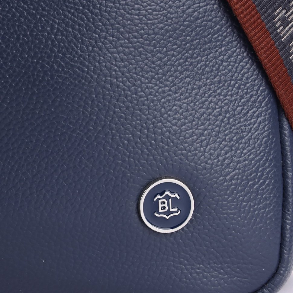 Мужская сумка из качественной прочной кожи для ноутбука до 15" Brampton London Commandeer 94526 синего цвета modnotak фото №14