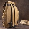 Текстильний похідний рюкзак коричневого кольору Vintage (20134) - 2