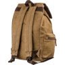 Текстильний похідний рюкзак коричневого кольору Vintage (20134) - 3