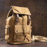Текстильний похідний рюкзак коричневого кольору Vintage (20134) - 6