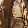 Текстильный походный рюкзак коричневого цвета Vintage (20134) - 7