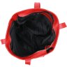 Кожаная вместительная женская сумка-шоппер красного цвета Shvigel (16355) - 4