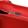 Кожаная вместительная женская сумка-шоппер красного цвета Shvigel (16355) - 7