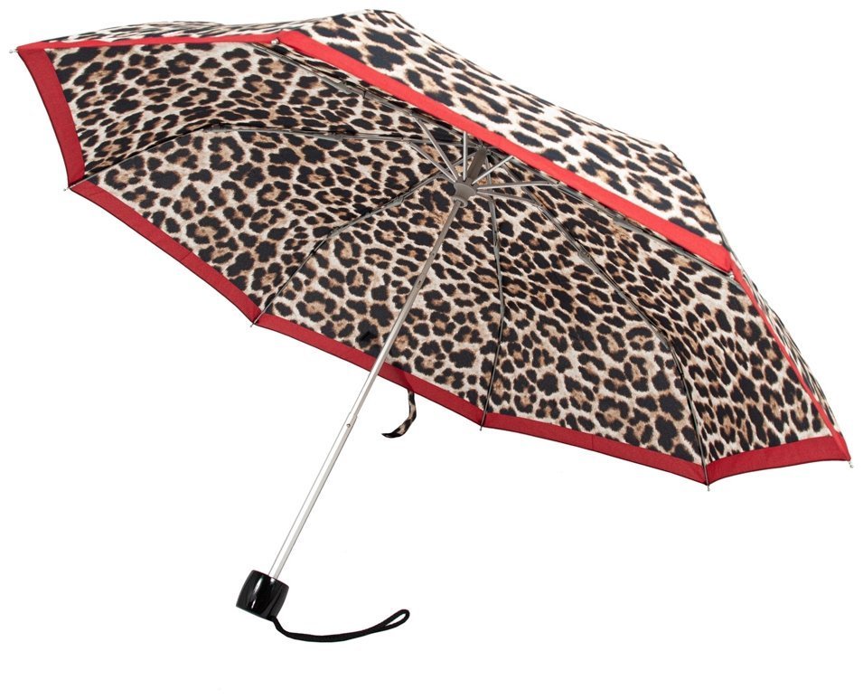 Зонт женский складной Fulton Minilite-2 L354 Lusterous Leopard (механика, с принтом леопарда) 95426 modnotak фото №6