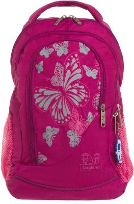 Стильный школьный рюкзак для девочек из текстиля с бабочками Bagland (55726)