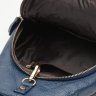 Женский кожаный повседневный рюкзак синего цвета Borsa Leather (21298) - 5