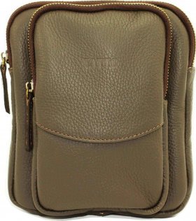 Компактная мужская сумка планшет серого цвета VATTO (11867)