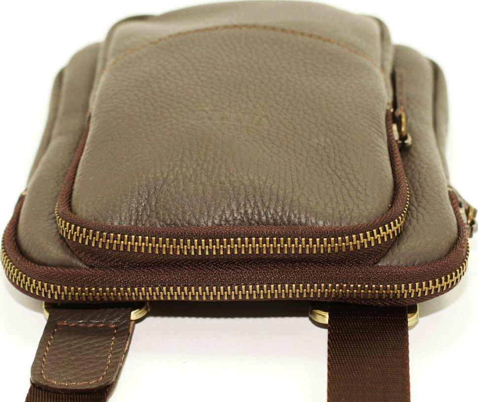 Компактная мужская сумка планшет серого цвета VATTO (11867)