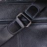Черная мужская сумка-планшет среднего размера из фактурной кожи с плечевым ремнем SHVIGEL (2411122) - 10