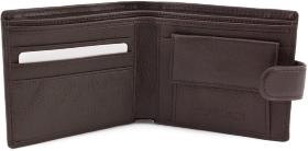Коричневий шкіряний гаманець на кнопці ST Leather (18806) - 2
