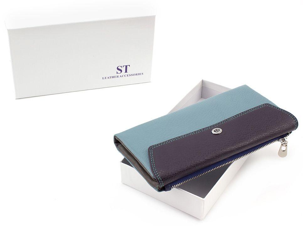 Шкіряний жіночий гаманець з кольоровими вставками ST Leather (16015)
