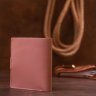 Рожевий жіночий гаманець з натуральної шкіри з хлястиком на кнопці Shvigel (2416509) - 7
