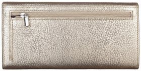 Кошелек из фактурной кожи золотистого цвета на кнопке Desisan 107326 для женщин