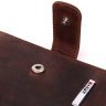 Компактний чоловічий гаманець темно-коричневого кольору із добротної вінтажної шкіри KARYA (2421328) - 3