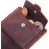 Компактний чоловічий гаманець темно-коричневого кольору із добротної вінтажної шкіри KARYA (2421328) - 6