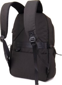 Черный повседневный текстильный рюкзак с отделом под ноутбук Vintage (20622)