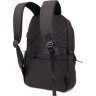 Черный повседневный текстильный рюкзак с отделом под ноутбук Vintage (20622) - 2