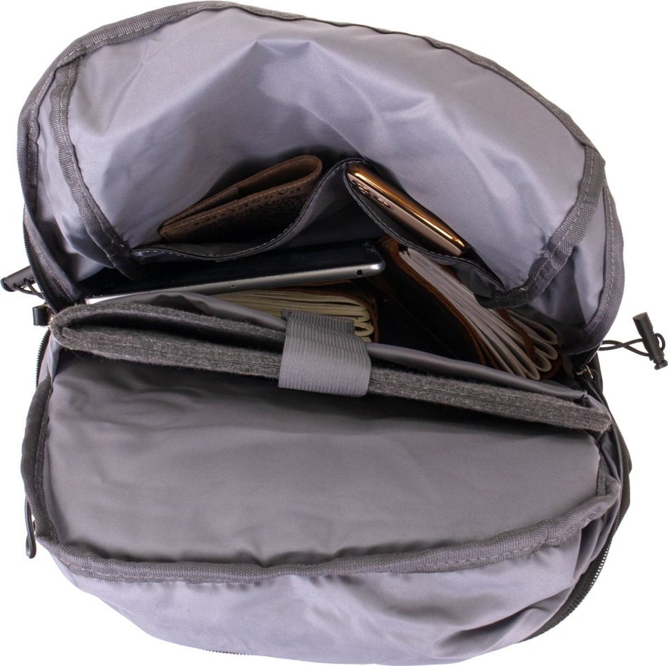 Черный повседневный текстильный рюкзак с отделом под ноутбук Vintage (20622)