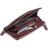 Бордовый женский кошелек-клатч из натуральной кожи на два отделения ST Leather 1767426 - 3