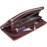 Бордовий жіночий гаманець-клатч із натуральної шкіри на два відділення ST Leather 1767426 - 5