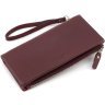 Бордовый женский кошелек-клатч из натуральной кожи на два отделения ST Leather 1767426