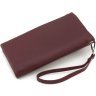 Бордовый женский кошелек-клатч из натуральной кожи на два отделения ST Leather 1767426 - 4