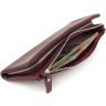 Бордовый женский кошелек-клатч из натуральной кожи на два отделения ST Leather 1767426 - 7
