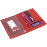 Кожаная в красном цвете обложка для паспорта и отделениями для карточек ST Leather 97726 modnotak фото - 5