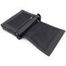 Горизонтальная кожаная сумка мессенджер формата А4 - H.T Leather 107926 черная modnotak фото - 8