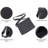 Горизонтальная кожаная сумка мессенджер формата А4 - H.T Leather 107926 черная modnotak фото - 4