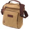 Мужская сумка-барсетка из текстиля песочного цвета Vintage 2422239 - 1