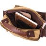 Мужская сумка-барсетка из текстиля песочного цвета Vintage 2422239 - 5