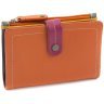 Помаранчевий жіночий гаманець з натуральної шкіри високої якості з ефектним світлим рядком Visconti Malabu 68826 - 1