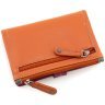Оранжевый женский кошелек из натуральной кожи высокого качества с эффектной светлой строчкой Visconti Malabu 68826 - 4