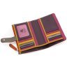 Помаранчевий жіночий гаманець з натуральної шкіри високої якості з ефектним світлим рядком Visconti Malabu 68826 - 7