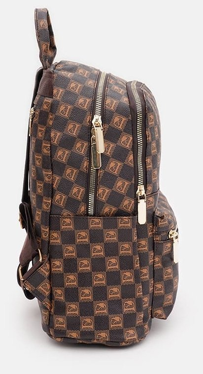 Повседневный женский рюкзак из экокожи Monsen 88826 Коричневый фото №4 Повседневный женский рюкзак из экокожи Monsen 88826 Коричневый modnotak фото №4