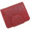 Небольшой кожаный кошелек красного цвета с тиснением Tony Bellucci (12432) - 3