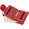 Небольшой кожаный кошелек красного цвета с тиснением Tony Bellucci (12432) - 6