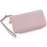 Зручний шкіряний жіночий гаманець темно-рожевого кольору на два відділи ST Leather (15370) - 4