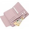 Зручний шкіряний жіночий гаманець темно-рожевого кольору на два відділи ST Leather (15370) - 5