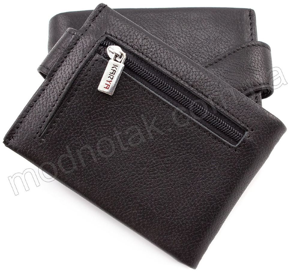 Черное мужское портмоне с зажимом для купюр KARYA (0944-45)