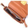 Жіноча сумка-кроссбоді з натуральної коричневої шкіри з клапаном на магніті Vintage 2422390 - 5