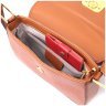 Жіноча сумка-кроссбоді з натуральної коричневої шкіри з клапаном на магніті Vintage 2422390 - 6
