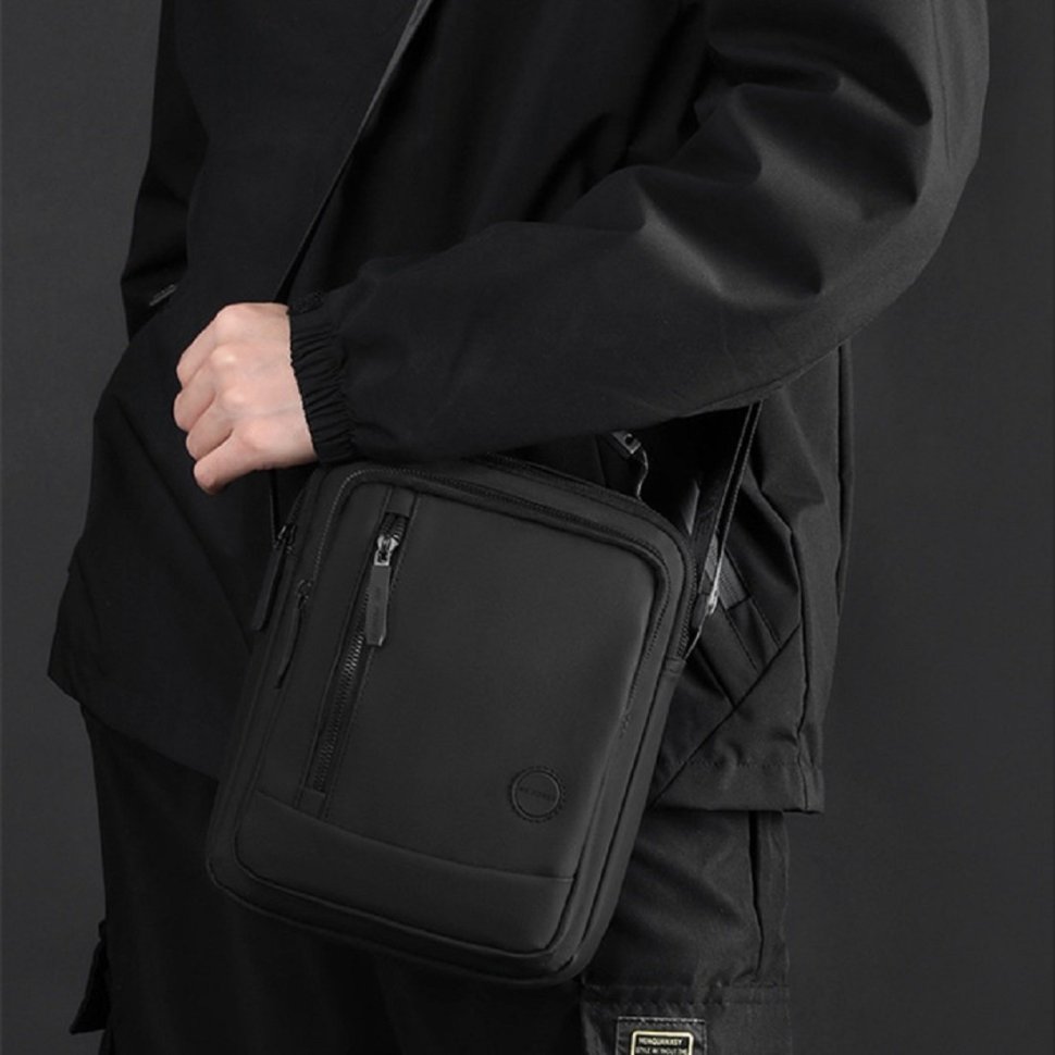 Текстильная мужской сумка барсетка с удобной ручкой для носки Confident 90727 Черная modnotak фото №2