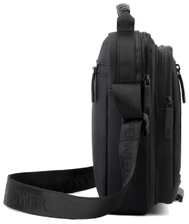 Текстильная мужской сумка барсетка с удобной ручкой для носки Confident 90727 Черная modnotak фото №6