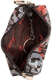 Стильная женская разноцветная ключница из натуральной кожи на молнии Desisan 80827