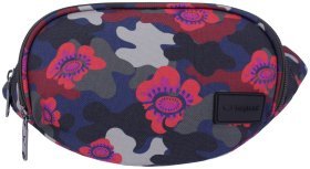 Женская бананка (сумка на пояс) из текстиля Оксфорд принт цветка Bagland 111127