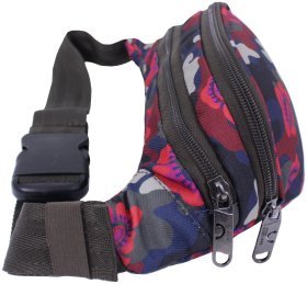 Женская бананка (сумка на пояс) из текстиля Оксфорд принт цветка Bagland 111127