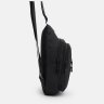 Текстильна чоловіча сумка-слінг середнього розміру у чорному кольорі Monsen 71527 - 4