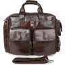 Кожаная мужская деловая сумка с креплением на ручку чемодана VINTAGE STYLE (14370) - 3